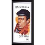 Hayat Poster Ilyas Salman Yeşilçam Temalı Çerçeve Görünümlü Mini Ahşap Poster