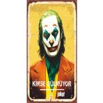 Hayat Poster Joker Kimse Gülmüyor Mini Retro Ahşap Poster