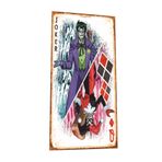 Hayat Poster Joker ve Harley Quinn Oyun Kağıdı Mini Retro Ahşap Poster