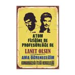 Hayat Poster Kadir Inanır Ceza Yeşilçam Retro Vintage Ahşap Poster