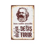Hayat Poster Karl Marx Retro Vintage Ahşap Poster 2030008