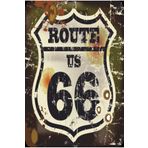 Hayat Poster klasik araba motor garaj route 66 tabelası eskitilmiş nostaljik retro ahşap poster