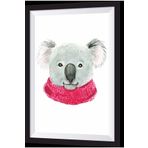 Hayat Poster Koala Sanatsal Çerçeve Görünümlü Ahşap Tablo