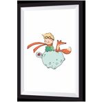 Hayat Poster Küçük Prens Fanustaki Çiçek Sanatsal Çerçeve Görünümlü Ahşap Tablo