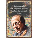 Hayat Poster Kurban Olayım Sana Neşet Ertaş Retro Ahşap