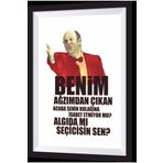 Hayat Poster Leyla Ile Mecnun Benim Ağzımdan Çıkan Sanatsal Çerçeve Görünümlü Ahşap Tablo