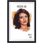 Hayat Poster Müjde Ar Iffet Yeşilçam Çerçeve Görünümlü Retro Ahşap Poster