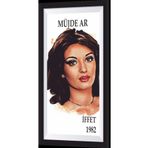Hayat Poster Müjde Ar Yeşilçam Temalı Çerçeve Görünümlü Mini Ahşap Poster