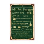 Hayat Poster Murfak Kuralları Tablosu Retro Vintage Ahşap Poster 2030030