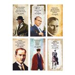Hayat Poster Mustafa Kemal Atatürk 6lı Mini Retro Ahşap Poster Seti Uv Baskılı-1