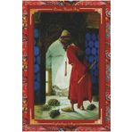 Hayat Poster osman hamdi bey kaplumbağa terbiyecisi otantik çerçeve görünümlü ahşap tablo