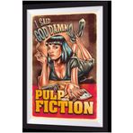 Hayat Poster Pulp Fiction Sanatsal Çerçeve Görünümlü Ahşap Tablo
