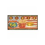 Hayat Poster route 66 araba motor yolu fast food hamburger dekorasyon tablo mini retro ahşap poster