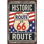 Hayat Poster route us 66 amerika araba motor otoyol vintage tarz tabela retro ahşap poster
