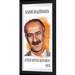 Hayat Poster Sami Hazinses Yeşilçam Temalı Çerçeve Görünümlü Mini Ahşap Poster
