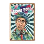 Hayat Poster Şener Şen Yeşilçam Retro Vintage Ahşap Poster