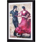Hayat Poster Tango Sanatsal Çerçeve Görünümlü Ahşap Tablo
