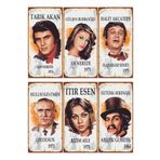 Hayat Poster Tarık Akan Halit Akçatepe Gülşen Bubikoğlu Yeşilçam 6lı Mini Retro Ahşap Poster