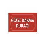 Hayat Poster turgut uyar göğe bakma durağı edebiyat şiir sokak tabelası yön levhası retro ahşap poster