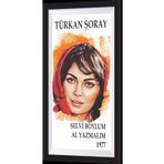 Hayat Poster Türkan Şoray Yeşilçam Temalı Çerçeve Görünümlü Mini Ahşap Poster