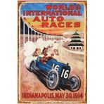 Hayat Poster Uluslararası Araba Yarışı Retro Ahşap Poster