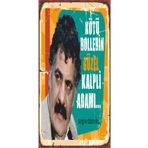 Hayat Poster Yeşilçam Kötü Adam Erol Taş Mini Retro Ahşap Poster