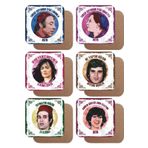 Hayat Poster Yeşilçam Türk Sineması Replikleri -2- Set 6lı Retro Ahşap Bardak Altlığı Seti