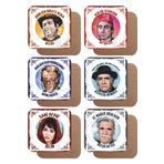 Hayat Poster Yeşilçam Türk Sineması Replikleri -3- Set 6lı Retro Ahşap Bardak Altlığı Seti