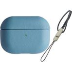 Hayat Store Apple Airpods Pro 2 (2.nesil) 405 Deri Kılıf - Sierra Blue