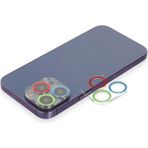 Hayat Store Apple Iphone 13 Pro Max Renkli Kamera Lens Koruma Cam - Mavi-Yeşil