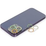 Hayat Store Apple Iphone 13 Pro Max Renkli Kamera Lens Koruma Cam - Sarı-Turuncu