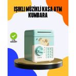 Hayat Store Çocuklar Için Su Yeşili Atm Kasa Tasarımlı Şifreli Kumbara ( Lisinya )