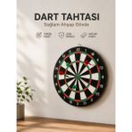 Hayat Store Evde, Ofiste ve Oyun Alanlarında Kullanıma Uygun Sağlam Ahşap Gövdeli Dart Tahtası - Lisinya