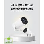 Hayat Store Full Hd 4K Destekli Akıllı Projeksiyon – 130 Inç Ekran, Uzun Ömürlü Ampul ve Çoklu Giriş - Lisinya