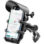 Hayat Store Gidon Bağlantılı Güneş ve Yağmur Korumalı 360° Derece Ayarlanabilir Motosiklet Bisiklet Telefon Tutucu