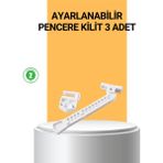 Hayat Store Pencere Cam Emniyet Kilidi Açılma Sınırlayıcı Set - Lisinya
