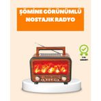 Hayat Store Şömine Alev Işıklı Solar Bluetooth Hoparlör – 7W Güçlü Ses, Fm Radyo ( Lisinya )