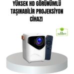 Hayat Store Taşınabilir 1080P Hd Akıllı Projektör – 64GB Dahili Hafıza, 2gb Ram, Uzaktan Kumandalı - Lisinya