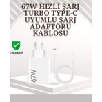Hayat Store Type-C Uyumlu 67W Turbo Hızlı Şarj Aleti Akıllı Koruma Sistemli - Lisinya