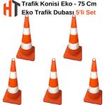 Hayat Trafik Eko Trafik Konisi 75 cm -5 Adet - Turuncu