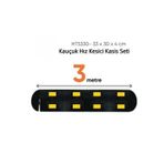 Hayat Trafik Kauçuk Hız Kesici Kasis Seti 3 metre - Kapaklı Set - 33x30x4 cm