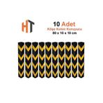 Hayat Trafik - Kauçuk Otopark Köşe Kolon Koruyucu (Eko-Köşeli) 10'lu Set