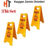 Hayat Trafik Kaygan Zemin Baskılı Katlanır Levha 30 x 63 cm Set3