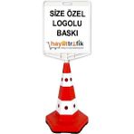 Hayat Trafik Şirkete Özel Çift Taraf Baskı + Klasik Kedi Gözlü Trafik Konisi - 001-Renkli