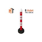 Hayat Trafik Uyarı Dikmesi 11X120 Cm - Dikdörtgen Tabanlı 5'Li Set