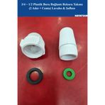 HAYATSAN 3/4 – 1/2 Plastik Boru Bağlantı Rekoru Takımı (2 Adet + Conta) Lavabo & Şofben