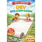 Haydi Dekor 45 cm x 4 Metre Dev Boş Çizim Kağıdı Rulosu – Mimari Çizim, Teknik Proje, Çocuk Boyama ve Hobi Çizimleri Için Büyük Boy Boş Kağıt Rulo | Üniversite Öğrencileri, Mimarlar ve Çocuklar Için