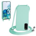 Haygdz Silikon Cep Telefonu Zinciri Samsung Galaxy S11E/S20 için Bantlı Kılıf, Ayarlanabilir Kolye Cep Telefonu Kılıfı, Bantlı Kolye Kılıfı, Asmak için Cep Telefonu Kılıfı, İpli Kılıf, Nane Yeşili