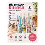 HAYHAYPETSHOP Tüy Toplama Rulosu 60 Yaprak Kedi Köpek Tüy Toplayıcı Yapışkan Rulo Giysi Koltuk Halı Temizleme 1 Adet Karışık