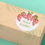 Hayırlı Kandiller Etiketi Bayram Ramazan Yuvarlak Mat Sticker 4 cm - 40 Adet (Turuncu)